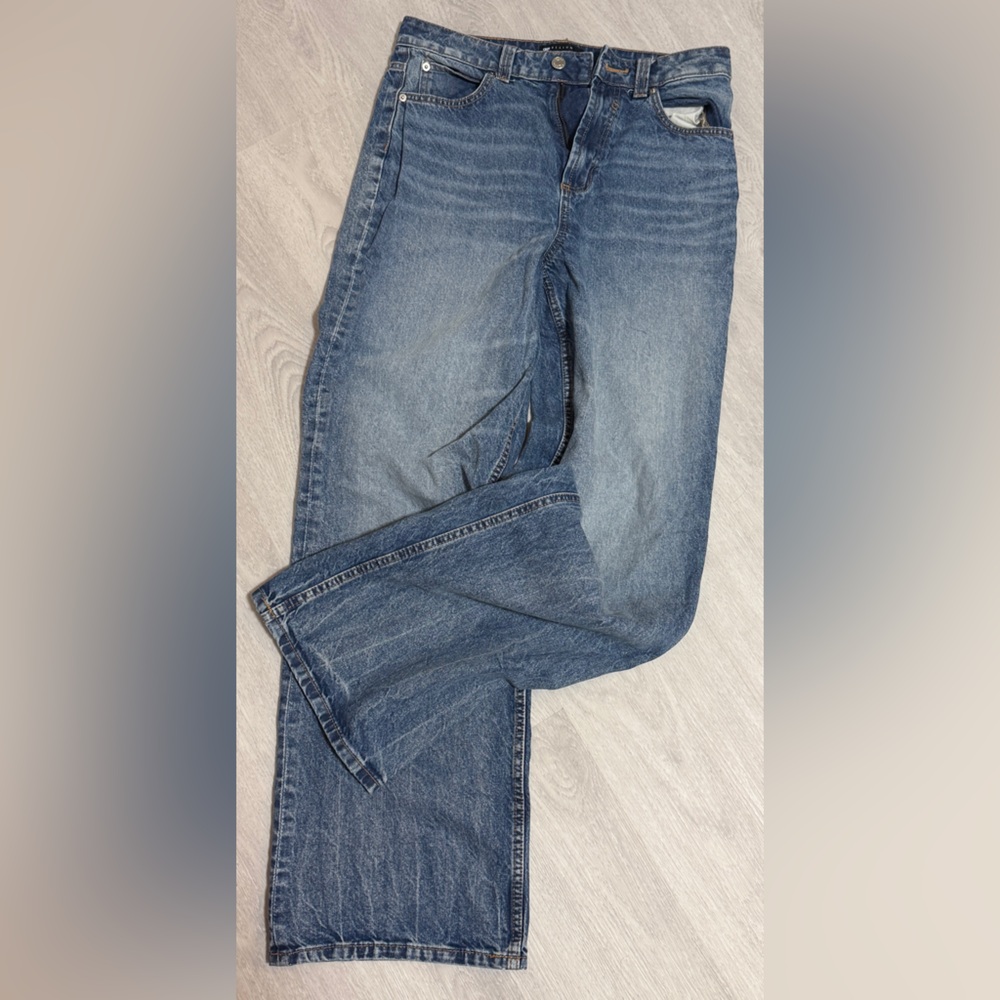 ASOS Blue Flare Wide Leg Jeans
